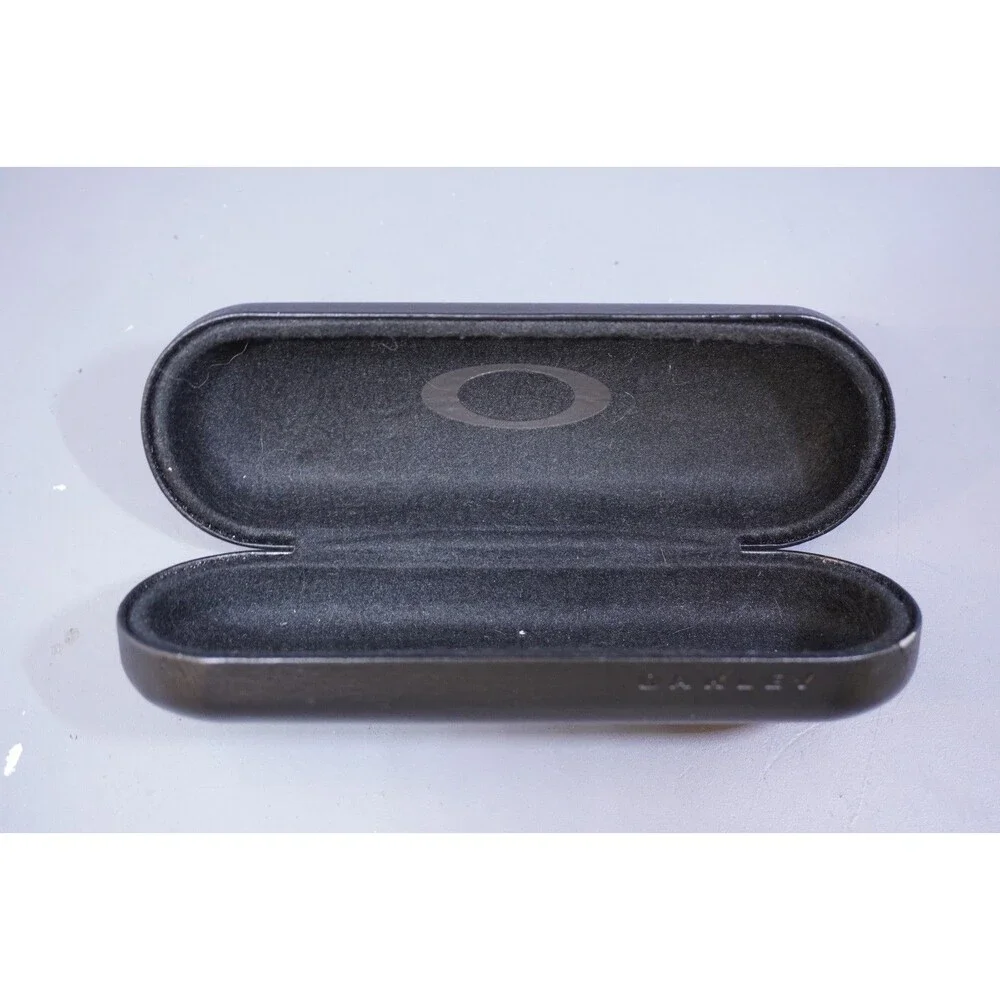 Authentic Oakley Black Leather Clamshell Hard Case For Eyeglasses Sunglasses